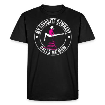 My favorite gymnast calls me Mama Gymnastics - Men's Premium Organic T-Shirt - black - Front - Nico (187cm)