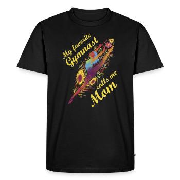 My favorite gymnast calls me Mama Gymnastics - Men's Premium Organic T-Shirt - black - Front - Nico (187cm)