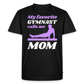 My favorite gymnast calls me Mama Gymnastics - Men's Premium Organic T-Shirt - black - Front - Nico (187cm)