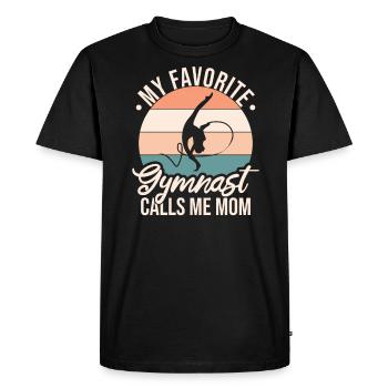 My favorite gymnast calls me Mama Gymnastics - Men's Premium Organic T-Shirt - black - Front - Nico (187cm)