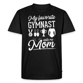 My favorite gymnast calls me Mama Gymnastics - Men's Premium Organic T-Shirt - black - Front - Nico (187cm)