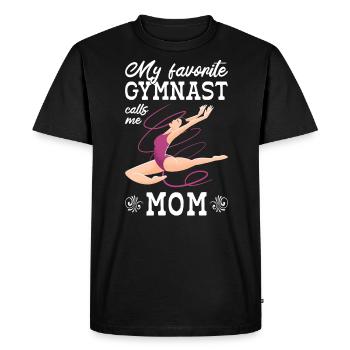 My favorite gymnast calls me Mama Gymnastics - Men's Premium Organic T-Shirt - black - Front - Nico (187cm)