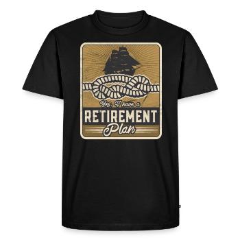 Régime de retraite de voile Voilier marin à la retraite - T-shirt Premium bio Homme - noir - Devant - Nico (187cm)