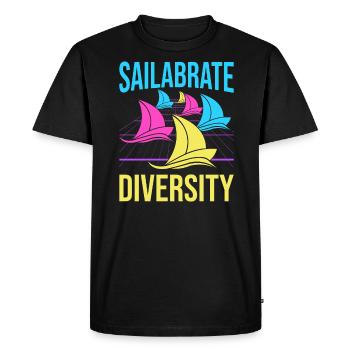 Drôle de dicton de voilier pour le capitaine du bateau - T-shirt Premium bio Homme - noir - Devant - Nico (187cm)
