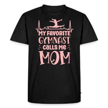 My favorite gymnast calls me Mama Gymnastics - Men's Premium Organic T-Shirt - black - Front - Nico (187cm)