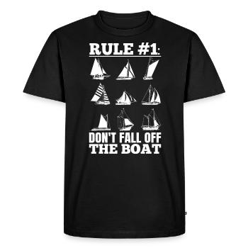 Drôle de dicton de voilier pour le capitaine du bateau - T-shirt Premium bio Homme - noir - Devant - Nico (187cm)