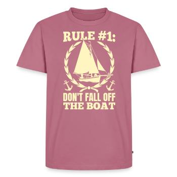 Drôle de voilier pour le capitaine du bateau - T-shirt Premium bio Homme - mauve - Devant - Nico (187cm)