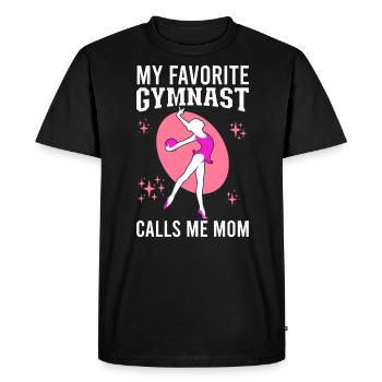 My favorite gymnast calls me Mama Gymnastics - Men's Premium Organic T-Shirt - black - Front - Nico (187cm)