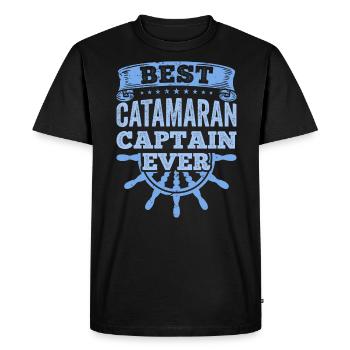 Catamaran Sailor Meilleur Capitaine de Catamaran - T-shirt Premium bio Homme - noir - Devant - Nico (187cm)