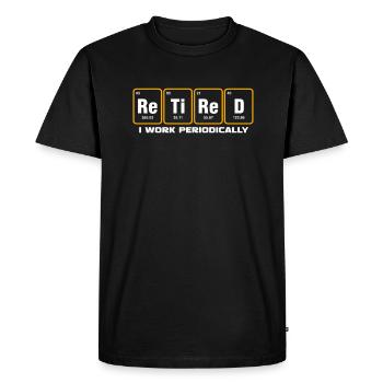 Pension de retraite Pension de pensionné Cadeau de pension de pensionné - T-shirt Premium bio Homme - noir - Devant - Nico (187cm)