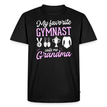 Ma gymnaste préférée m’appelle Grand-mère Turnsport - T-shirt Premium bio Homme - noir - Devant - Nico (187cm)