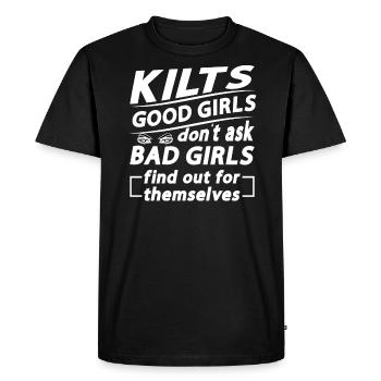 Kilt écossais disant jupe écossaise Écosse - T-shirt Premium bio Homme - noir - Devant - Nico (187cm)