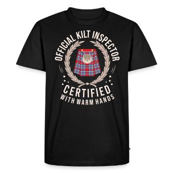 Scottish Kilt Saying Scottish Skirt Scotland - Men's Premium Organic T-Shirt - black - Front - Nico (187cm)