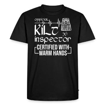 Scottish Kilt Saying Scottish Skirt Scotland - Men's Premium Organic T-Shirt - black - Front - Nico (187cm)