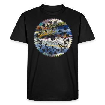 Mandala,colorful,pattern,orient, graffiti - Men's Premium Organic T-Shirt - black - Front - Nico (187cm)