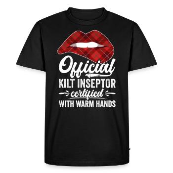 Scottish Kilt Saying Scottish Skirt Scotland - Men's Premium Organic T-Shirt - black - Front - Nico (187cm)