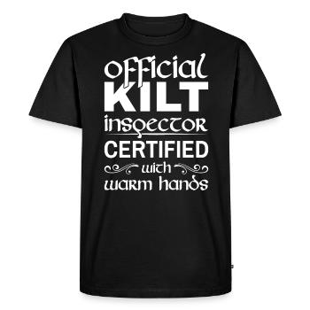 Kilt écossais disant jupe écossaise Écosse - T-shirt Premium bio Homme - noir - Devant - Nico (187cm)
