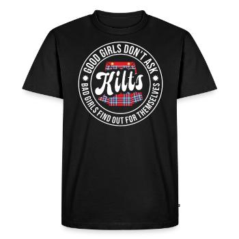 Kilt écossais disant jupe écossaise Écosse - T-shirt Premium bio Homme - noir - Devant - Nico (187cm)