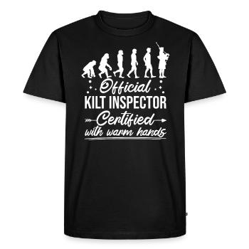 Scottish Kilt Saying Scottish Skirt Scotland - Men's Premium Organic T-Shirt - black - Front - Nico (187cm)