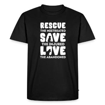 Animal Rescue - Men's Premium Organic T-Shirt - black - Front - Nico (187cm)
