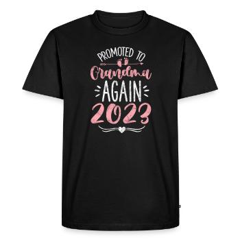 Mamie enceinte - T-shirt Premium bio Homme - noir - Devant - Nico (187cm)
