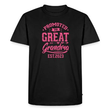 Pregnancy Grandma - Men's Premium Organic T-Shirt - black - Front - Nico (187cm)