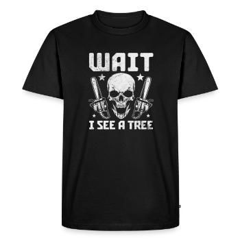 Arborist Tree Climber Arborist Gift - Men's Premium Organic T-Shirt - black - Front - Nico (187cm)