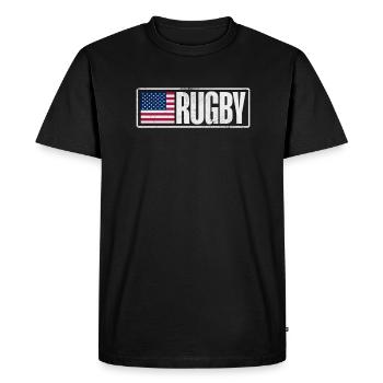Rugby Club Rugbyteam Football Sport Cadeau - T-shirt Premium bio Homme - noir - Devant - Nico (187cm)