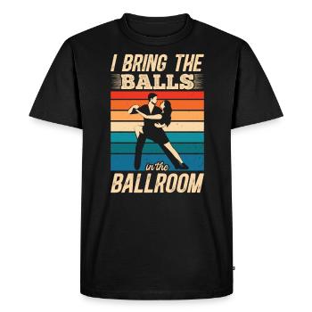 Danse Slogan Ballroom Couple Dance Dance Floor - T-shirt Premium bio Homme - noir - Devant - Nico (187cm)