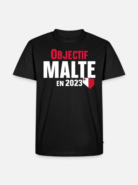 Malte 2023 Maltais Europe Pays Cadeau Humour - T-shirt Premium bio Homme - noir