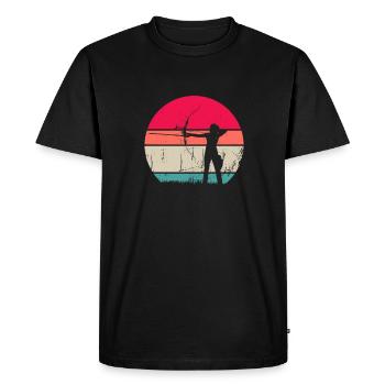 Archery - Men's Premium Organic T-Shirt - black - Front - Nico (187cm)