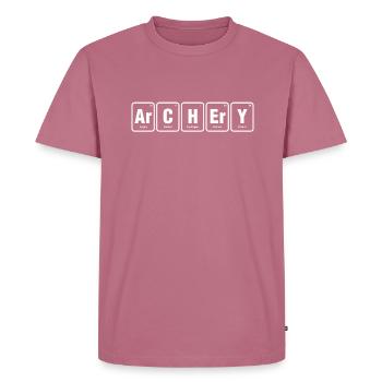 Archery - Men's Premium Organic T-Shirt - mauve - Front - Nico (187cm)