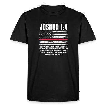Bible Bible Verse Christian Proverbs Jesus Gift - Men's Premium Organic T-Shirt - black - Front - Nico (187cm)