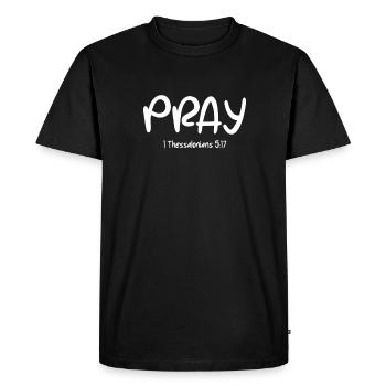 Bible Bible Verse Christian Proverbs Jesus Gift - Men's Premium Organic T-Shirt - black - Front - Nico (187cm)