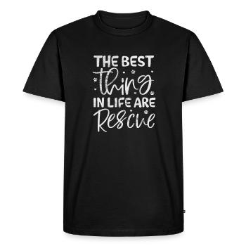 Animal Rescue Animal Rights Animal Love Pet Gift - T-shirt Premium bio Homme - noir - Devant - Nico (187cm)