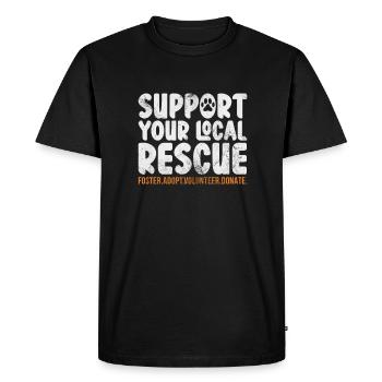 Animal Rescue Animal Rights Animal Love Pet Gift - T-shirt Premium bio Homme - noir - Devant - Nico (187cm)