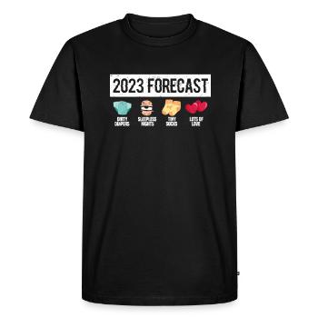 Pregnancy - Men's Premium Organic T-Shirt - black - Front - Nico (187cm)