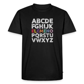 Kindergarten - Men's Premium Organic T-Shirt - black - Front - Nico (187cm)
