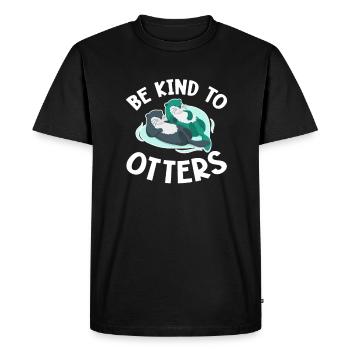 Loutre de mer Loutre Cadeau de loutre - T-shirt Premium bio Homme - noir - Devant - Nico (187cm)