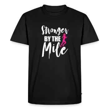 Courir - T-shirt Premium bio Homme - noir - Devant - Nico (187cm)