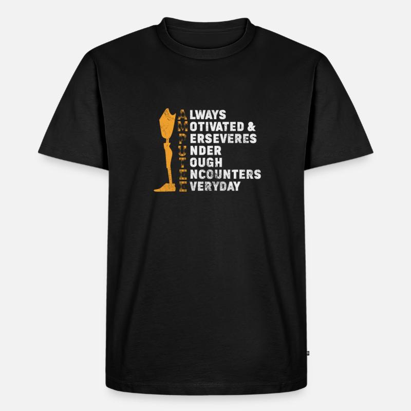 Amputation - Männer Premium Bio T-Shirt - Schwarz