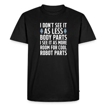 Amputation Amputation Prothèse Cadeau - T-shirt Premium bio Homme - noir - Devant - Nico (187cm)