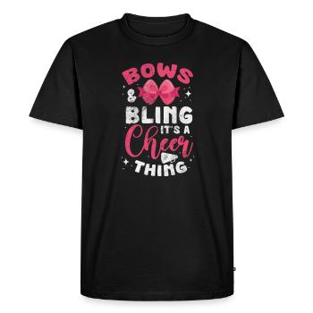 Cheerleader Cheerleading Sport Gymnastics Gift - Men's Premium Organic T-Shirt - black - Front - Nico (187cm)