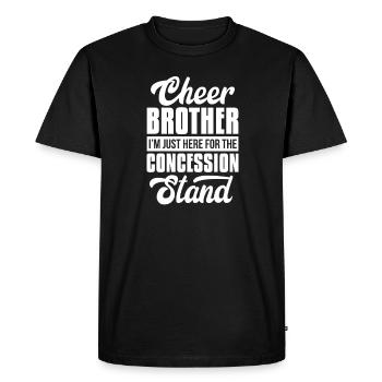 Cheerleader Brother - Men's Premium Organic T-Shirt - black - Front - Nico (187cm)