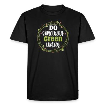 Changement climatique - T-shirt Premium bio Homme - noir - Devant - Nico (187cm)