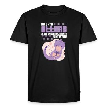 Loutre de mer Loutre Cadeau de loutre - T-shirt Premium bio Homme - noir - Devant - Nico (187cm)