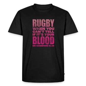 Club de rugby Équipe de rugby Football Sport Cadeau - T-shirt Premium bio Homme - noir - Devant - Nico (187cm)