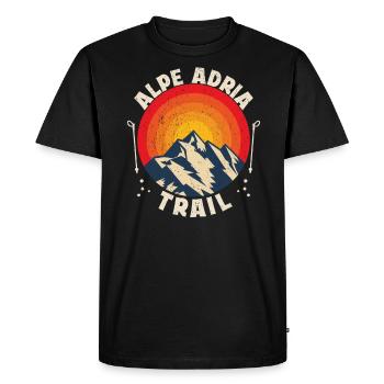 Traversée des Alpes Alpe Adria Trail Ferwanderweg - T-shirt Premium bio Homme - noir - Devant - Nico (187cm)