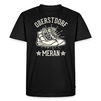 Traversée des Alpes Sentier de randonnée longue distance Oberstdorf Merano E5 - T-shirt Premium bio Homme - noir - Devant - Nico (187cm)