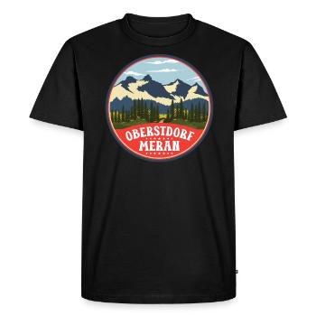 Traversée des Alpes Sentier de randonnée longue distance Oberstdorf Merano E5 - T-shirt Premium bio Homme - noir - Devant - Nico (187cm)